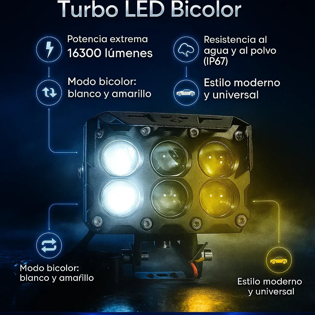Exploradoras Turbo LED Bicolor Multivoltaje – Pack x2